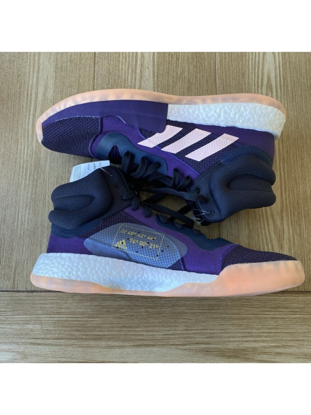 Adidas Marquee Boost Men's Basketball Shoes 12.5 Purple Navy Pink G27739 NWT